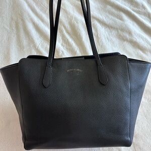 Gucci Black Leather Tote Bag